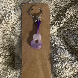 Purple Ombre Guitar Keychain